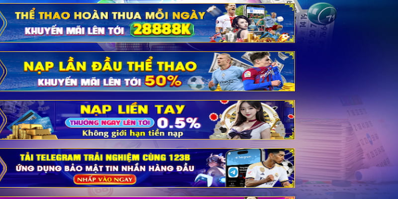 Nạp tiền 123B nhận ưu đãi lớn