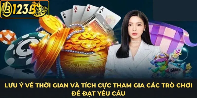 Khuyến mãi nạp 100 lưu ý về thời gian và tích cực tham gia các trò chơi để đạt yêu cầu